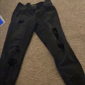Black washed ripped jeans only worn once